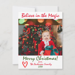 Festividades Acredite na Magia do Natal Foto Cartão de Férias