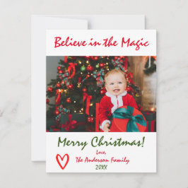 Festividades Acredite na Magia do Natal Foto Cartão de Férias