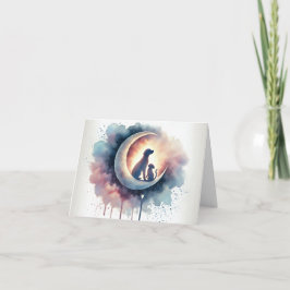 Festividades Adeus Lua - Cartão de condolências de Perda de Pet