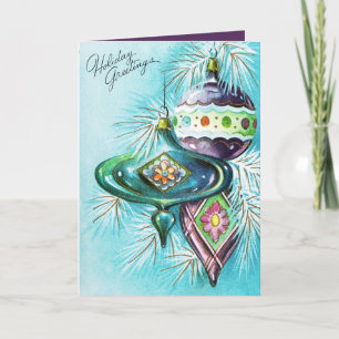 Festividades adicionar cartão de natal das lâmpadas de retro Vi