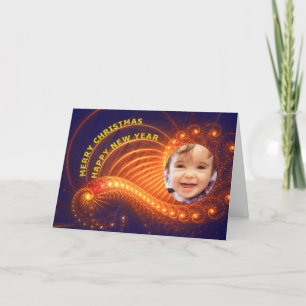Festividades Adicione sua foto aqui, um cartão de Natal elegant