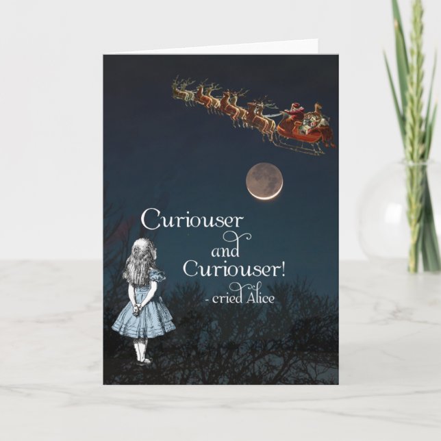 Festividades Alice no País das Maravilhas - Cartão de Natal de  (Frente)
