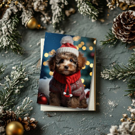 Festividades Amigo Peludo Festivo Cartão de Natal Adorável