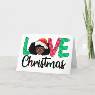 Festividades Amor com cartão afro de Natal