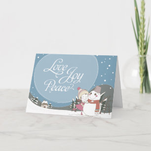 Festividades Amor Joy Paz Cartão de Saudação de Natal
