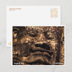 Festividades Angkor Wat Camboja Buda Totem Cartão Postal de Via