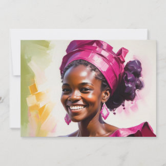 Festividades Aniversário da Mulher Africana do Cartão de Saudaç