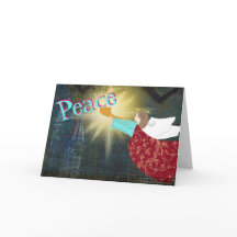 Anjo do cartão de Natal da paz