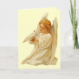 Festividades Anjo e pomba - cartão de páscoa