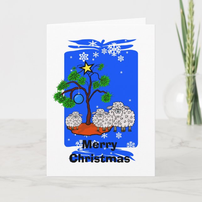 Festividades Ano do Cartão de Natal para Ovinos (Frente)