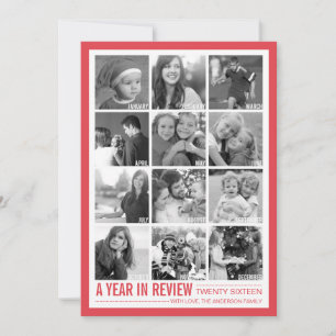 Festividades Ano em Revisão 12 Cartão com fotos de Feriado de
