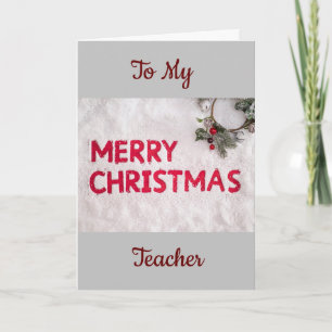 FESTIVIDADES AO MEU PROFESSOR** NO CARTÃO DE NATAL