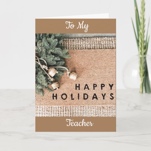 FESTIVIDADES AO MEU PROFESSOR** NO CARTÃO DE NATAL (Frente)