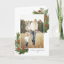 Festividades Aquarela Festiva - Cartão de Saudação Fotográfica 