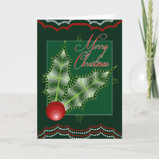 Festividades Arte aborígene genuína do cartão de Natal