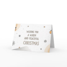 Arte de cartão minimalista de Natal quente e pacíf