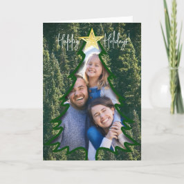 Festividades Árvore de Natal com Foto Personalizada - Cartão de