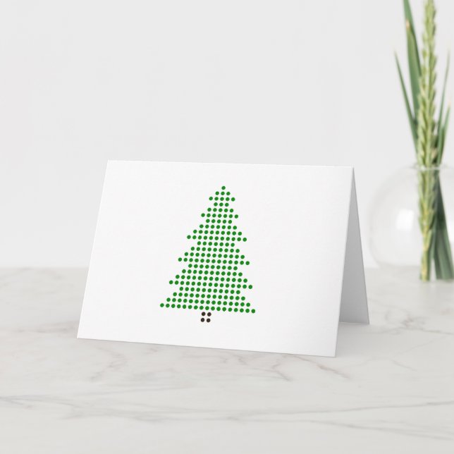 Festividades Árvore de Natal do estilo Ponto de Cartão de Natal (Frente)