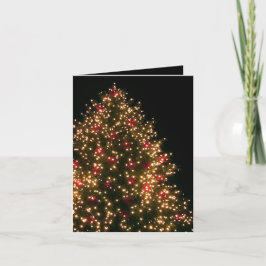 Festividades Árvore de Natal incomum no cartão de feriado preto