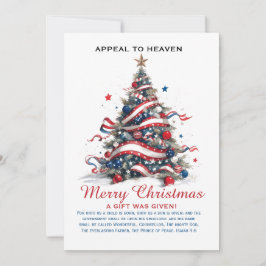 Festividades Árvore de Natal Patriótica ATH1 com CARTÃO PLANO d