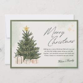 Festividades Árvore de Natal Verde com Cartão de Água