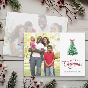 Festividades Árvore Mínima com Cartão de Natal de Foto do Arco