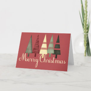 Festividades Árvores de Natal Modernas - Feliz Cartão de Natal 