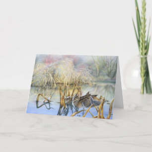 Festividades Atirar num cartão de arte de manhã frio e gelado