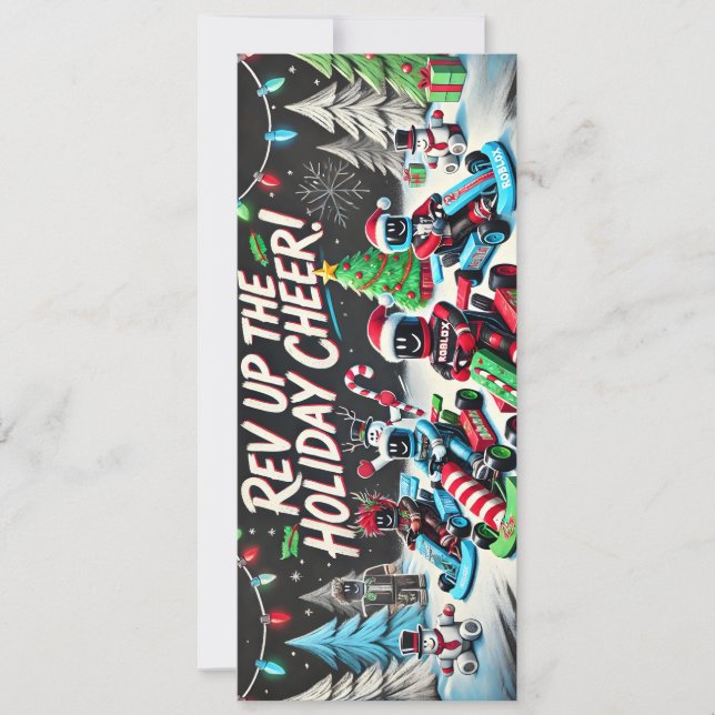 Festividades Aumente A Animação! Cartão de Natal legal (Frente)