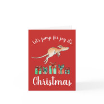 Australiano salte para o cartão de Natal do