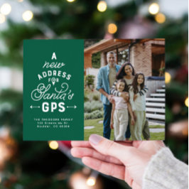 Festividades Avisos de mudança em cartão de Natal com 4 fotos