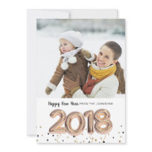 Balão 2018 | Feliz ano novo de férias | CARTÃO COM