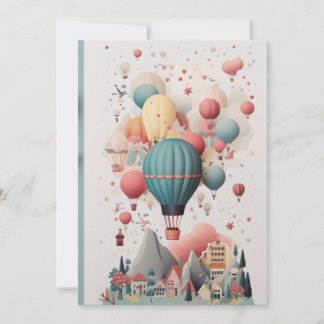 Festividades Balão - Cartão de Aniversário