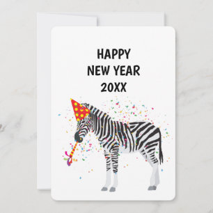 Festividades Bandas Zebra - Cartão de Anos novos de Férias An