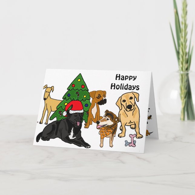 Festividades BB- Cartão de Feriado para Cães de Emergência (Frente)