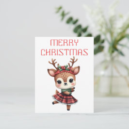 Festividades Bebê Rena Dançante - Cartão de Natal