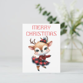 Festividades Bebê Rena Dançante - Cartão de Natal