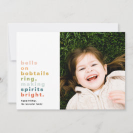 Festividades Bells no Cartão com fotos de Bobtails Holiday