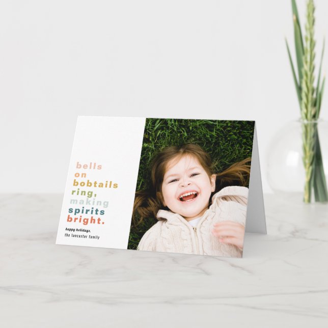 Festividades Bells no Cartão de Saudação Bobtails (Frente)