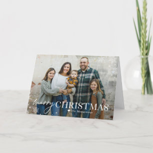 Festividades Belo Cartão com fotos de Feliz Natal Folgado