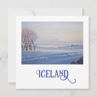 Festividades Belo cartão de arte paisagístico islandês