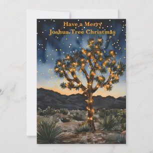 Festividades Belo cartão de Natal Joshua Tree