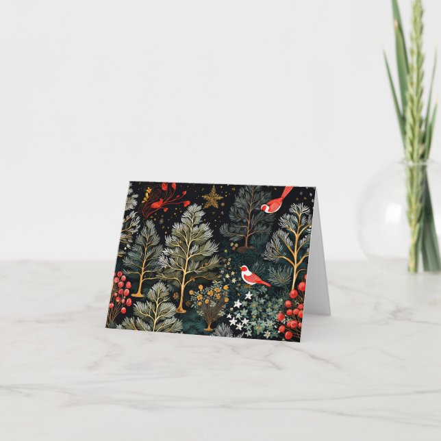 Festividades Belo Cartão de Natal Retro (Frente)