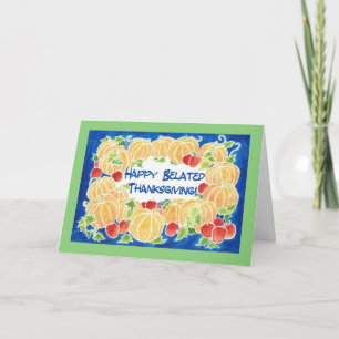Festividades Belo Cartão de Saudação Pumpkins de Ação de G