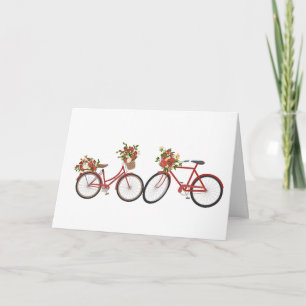 Festividades Bicicletas Vermelhas, Cartão de Aniversário Bonito