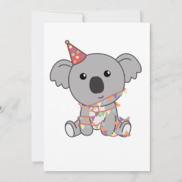 Festividades Birthday Koala Para Crianças Um Cartão De Férias D