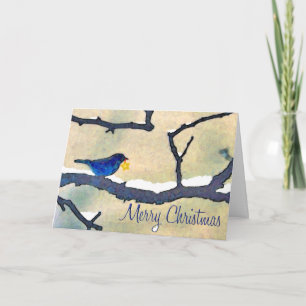 Festividades Bluebird com cartão de Natal estrelado