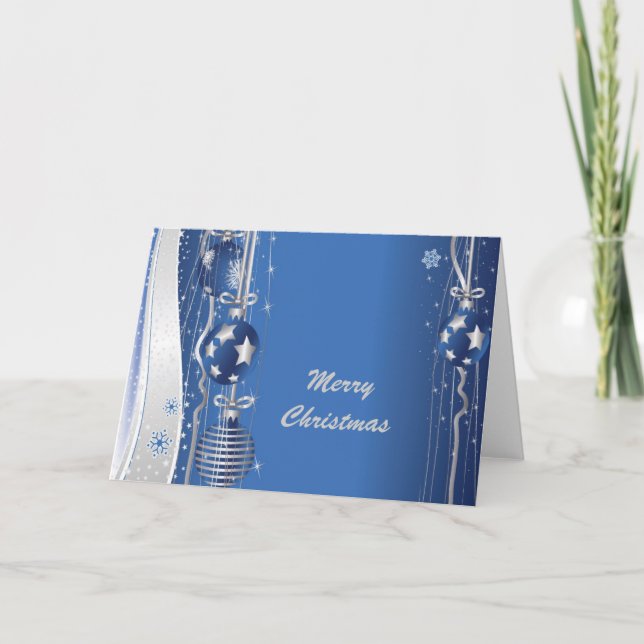 Festividades Bolas de Natal e Cartão de Saudação (Frente)