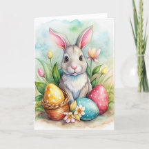 Bolinho de Páscoa e ovos pintados Cartão de Férias