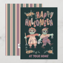 Bonecas de Trapo Zumbis de Halloween (1) - Cartão